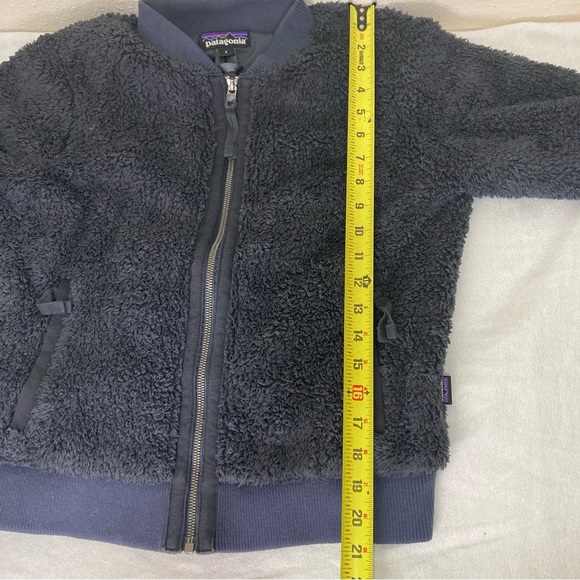 Patagonia Worn Wear Los Gatos Thick Fleece Blue Bomber Jacket Women's Small - Picture 11 of 16